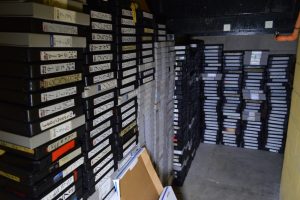 news recording tapes left inside an abandoned news station in dayton ohio