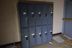 abandoned lockers inside a news station