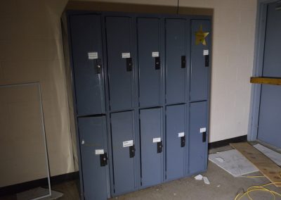 abandoned lockers inside a news station