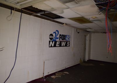 abandoned abc 22 fox 45 news station sign