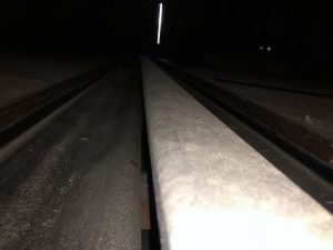 abandoned bowling lane between lanes