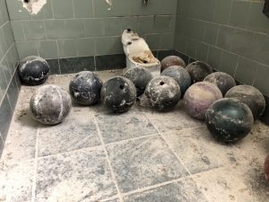 abandoned bowling balls in bowlero lanes in dayton