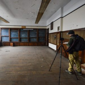 abandoned school chalk boards liftup