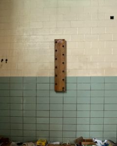 gym peg game in an abandoned school