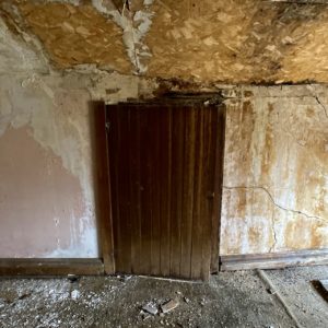 victorian style house abandoned attic door closed