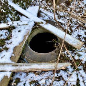 abandoned open well farmhouse