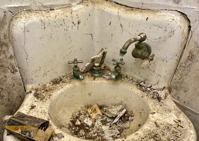 abandoned colonial house found bullet box peters rustless sink