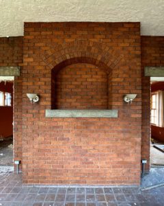brick niche in a wall