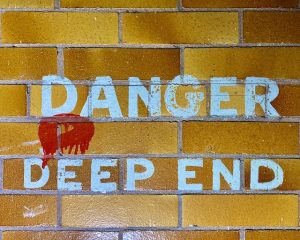 danger deep end sign pool
