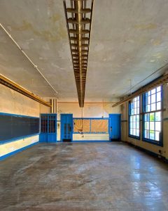 abandoned school classroom