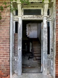 abandoned victorian mansion front door