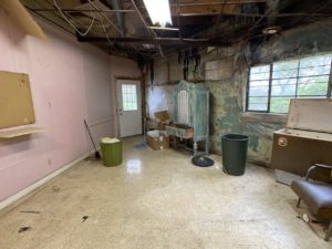 abandoned hair salon back room