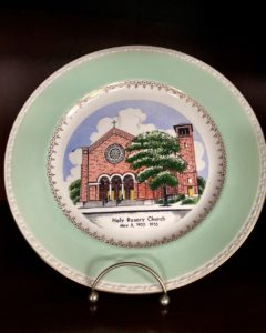 church painting on plate