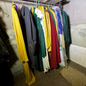 church robes hanging up