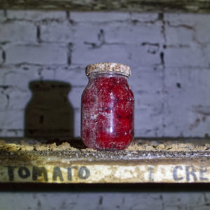 old jar of cherries