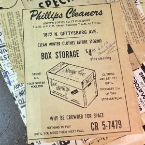 phillips cleaners 1963 newspaper ad box