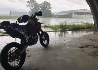 rained out ktm supermoto abandoned airport