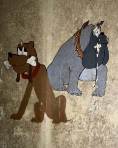 disney butch bulldog mural painting in an abandoned school
