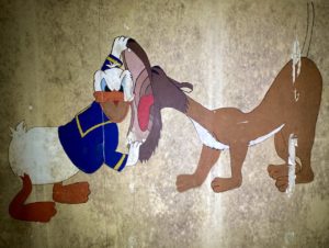 donald duck vintage mural painting