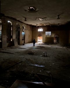 abandoned 1920s school gym